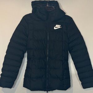 Nike Women's Black Hooded down light Puffer training Jacket